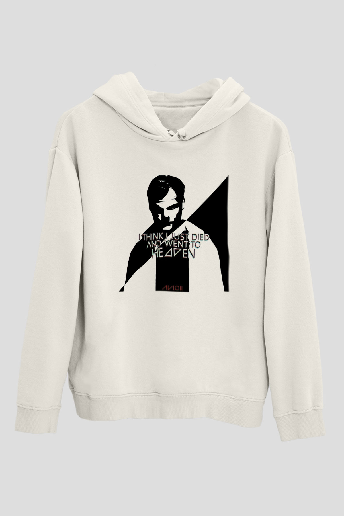 Avicii Beyaz Unisex Kapşonlu Sweatshirt