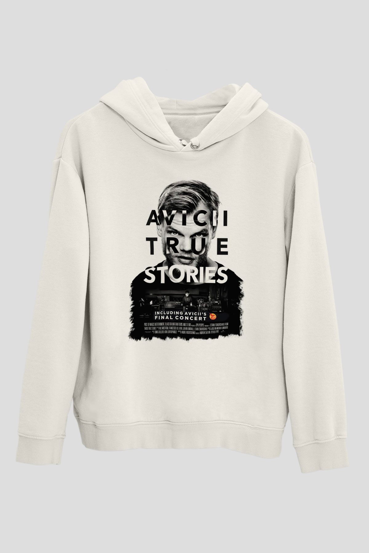 Avicii Beyaz Unisex Kapşonlu Sweatshirt