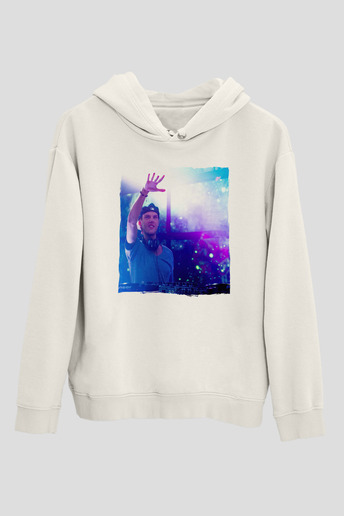 Avicii Beyaz Unisex Kapüşonlu Sweatshirt
