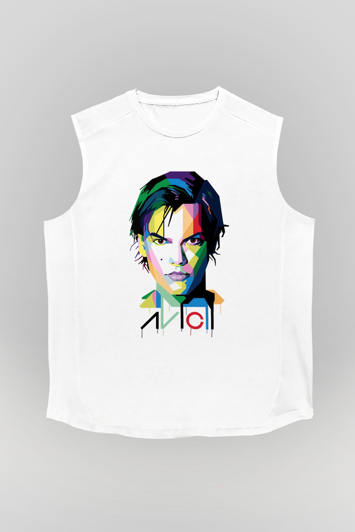 Avicii Beyaz Unisex Kolsuz Tişört