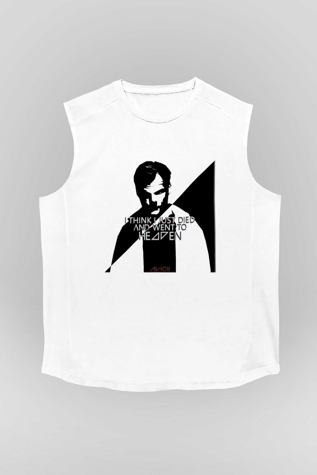 Avicii Beyaz Unisex Kolsuz Tişört
