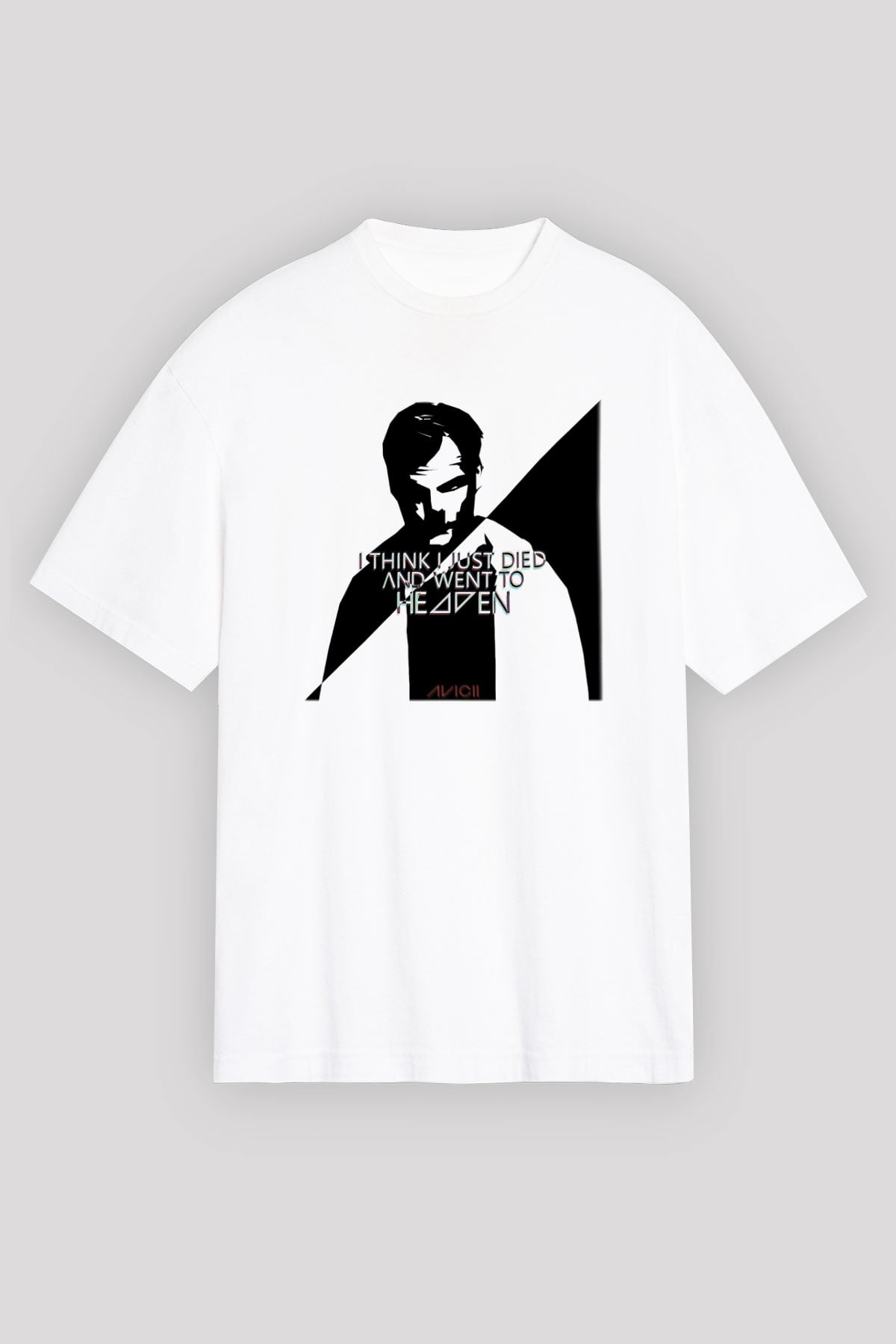 Avicii Beyaz Unisex Oversize Tişört T-Shirt