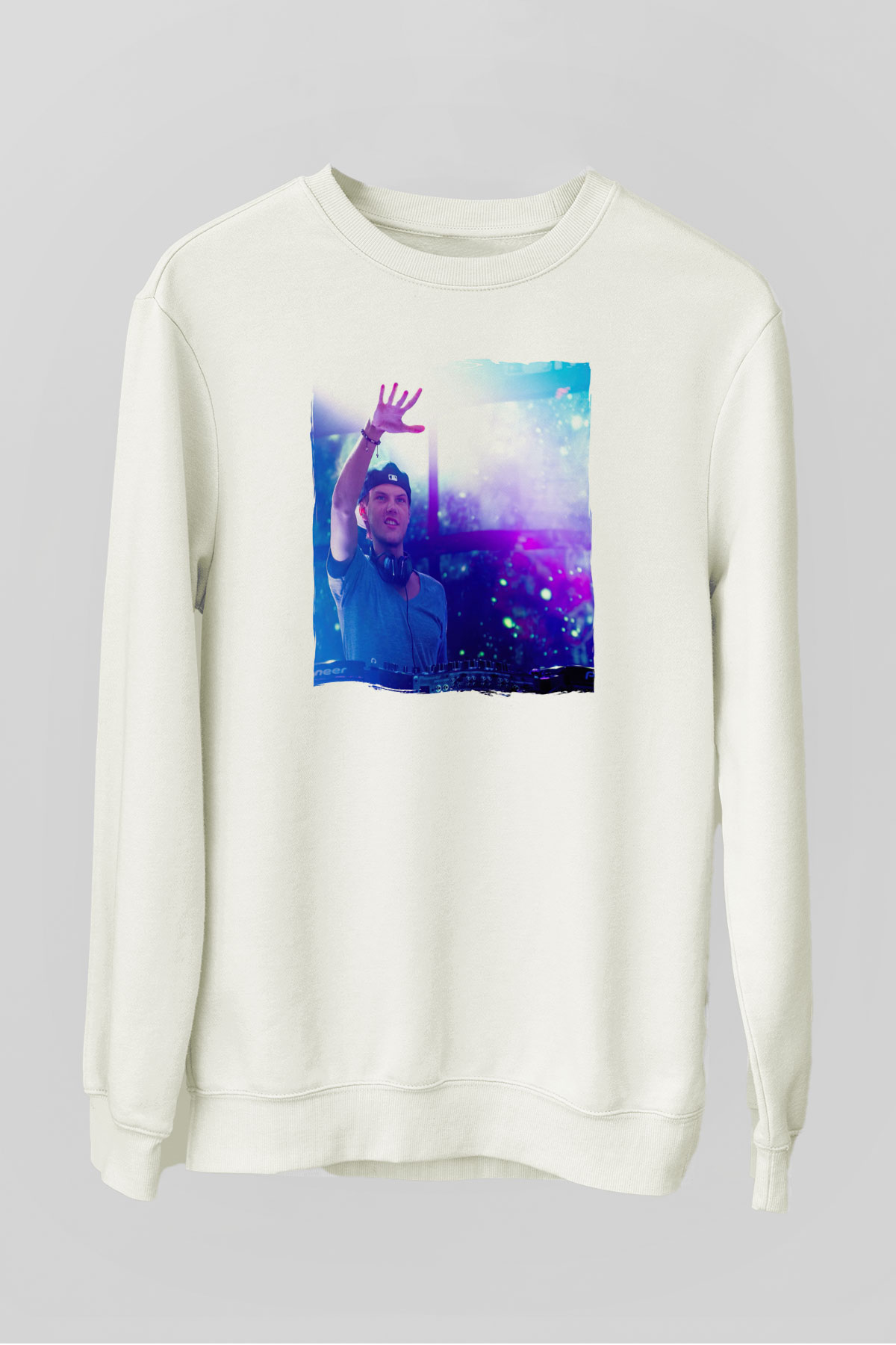 Avicii Beyaz Unisex Sweatshirt
