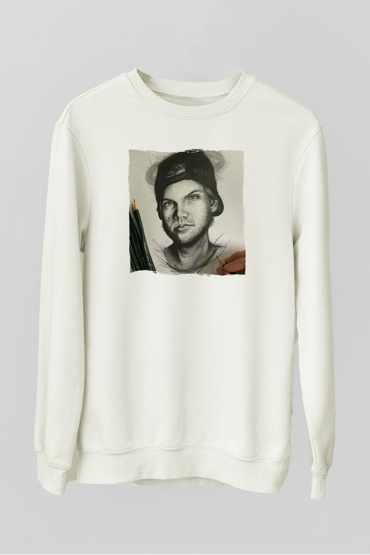Avicii Beyaz Unisex Sweatshirt