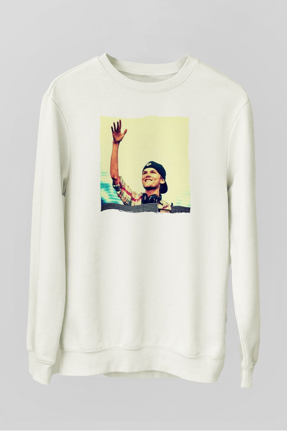 Avicii Beyaz Unisex Sweatshirt