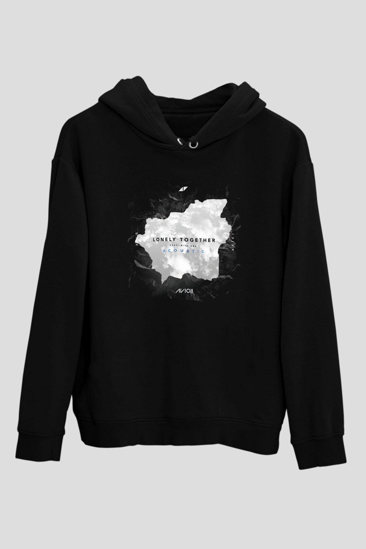 Avicii Siyah Unisex Kapüşonlu Sweatshirt