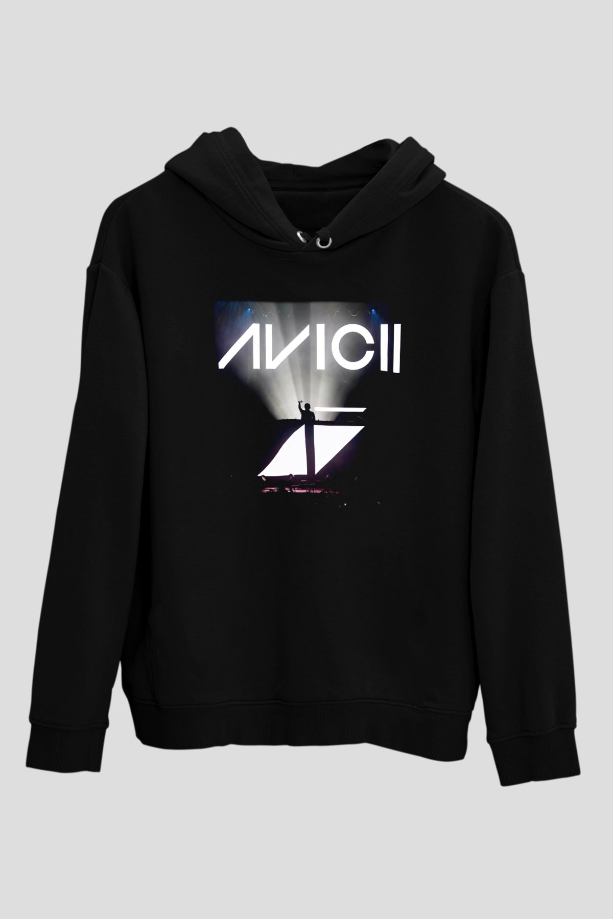 Avicii Siyah Unisex Kapüşonlu Sweatshirt
