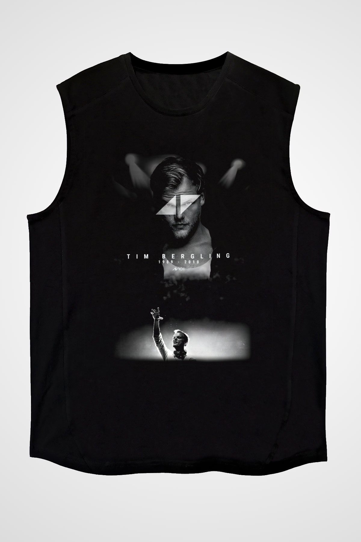 Avicii Siyah Unisex Kolsuz Tişört