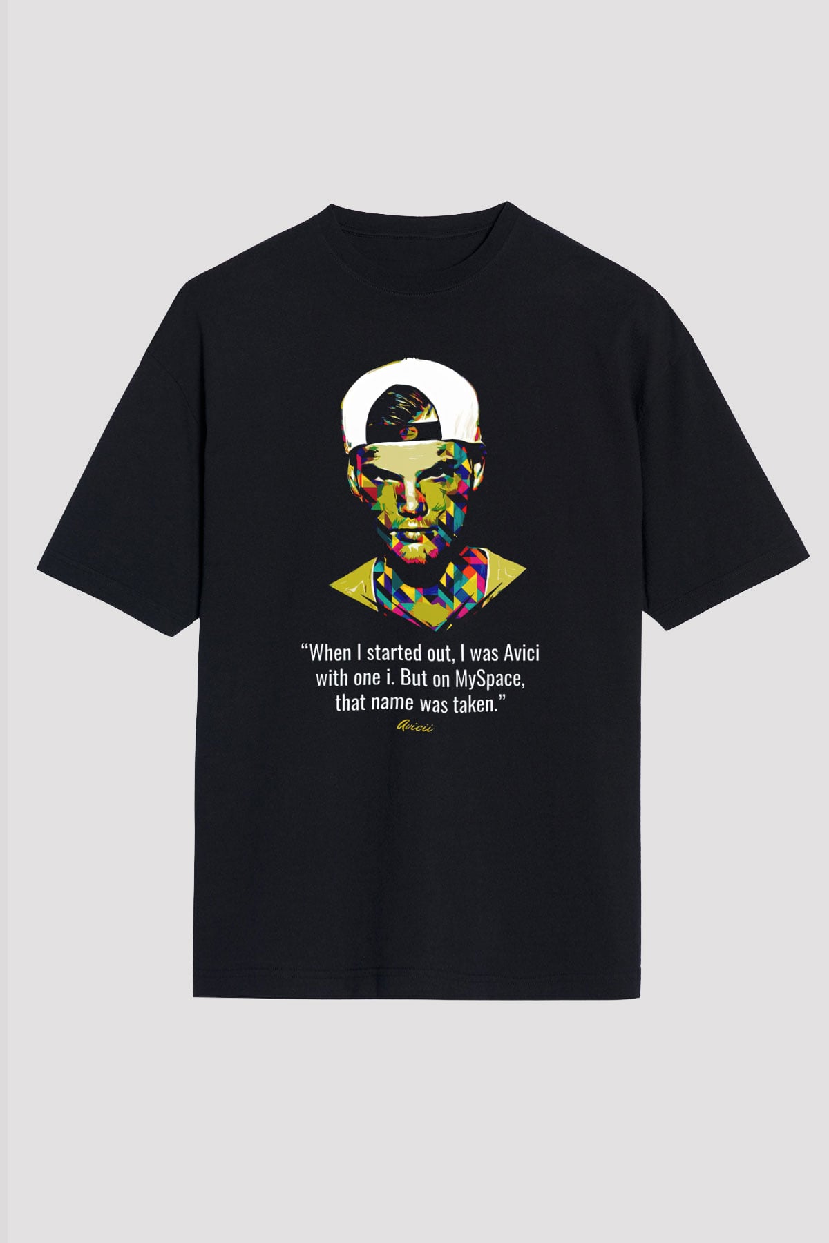 Avicii Siyah Unisex Tişört T-Shirt - TişörtFabrikası
