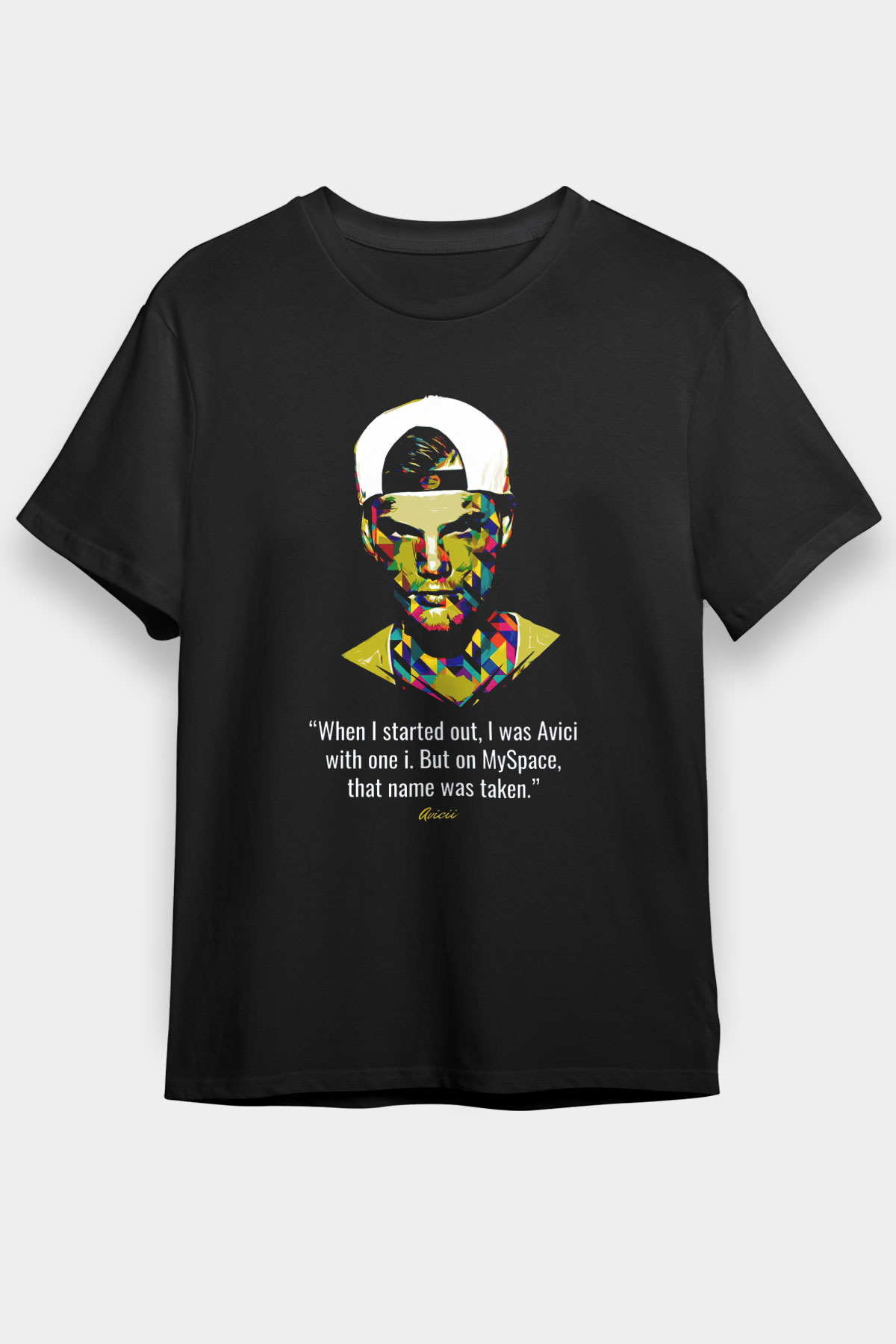 Avicii Siyah Unisex Tişört T-Shirt - TişörtFabrikası