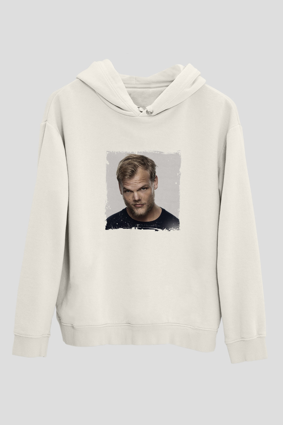 AviciiBaskılı Beyaz Hoodie
