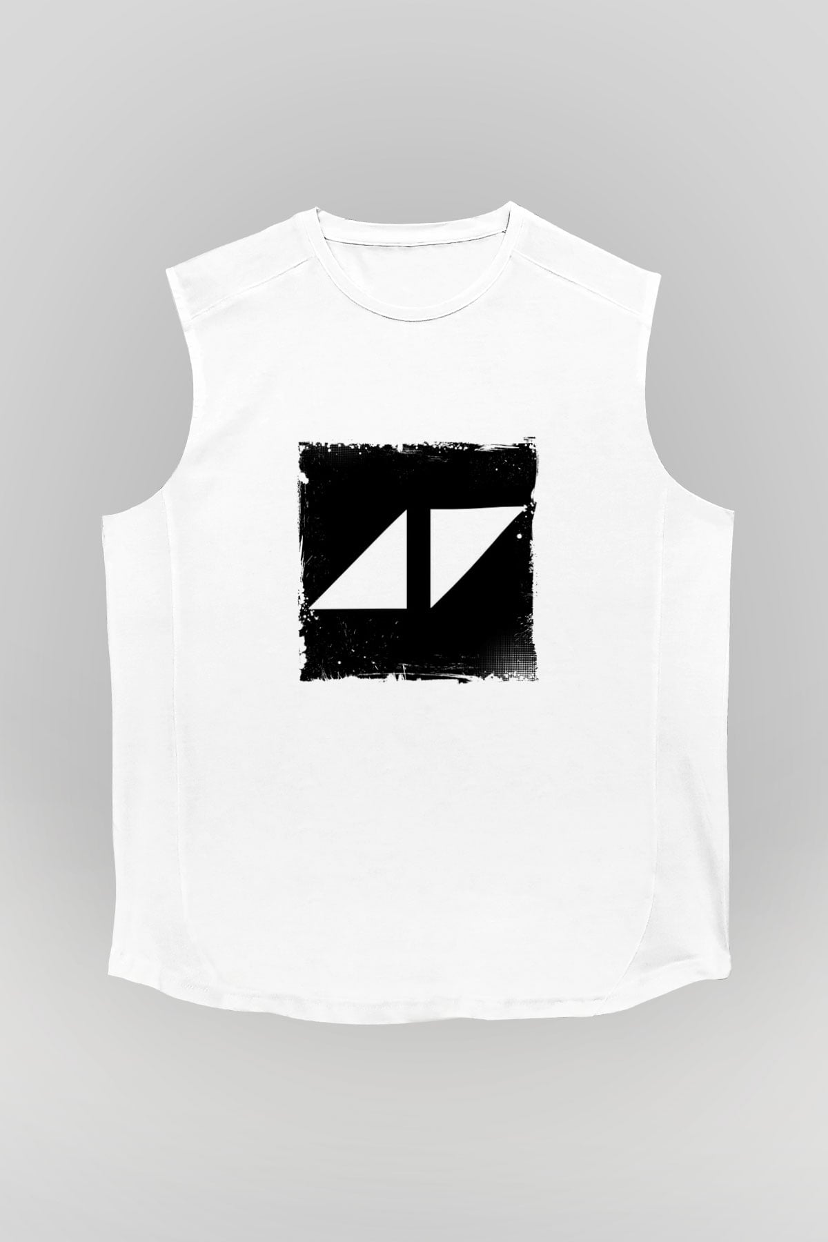AviciiBaskılı Beyaz Kolsuz Tişört
