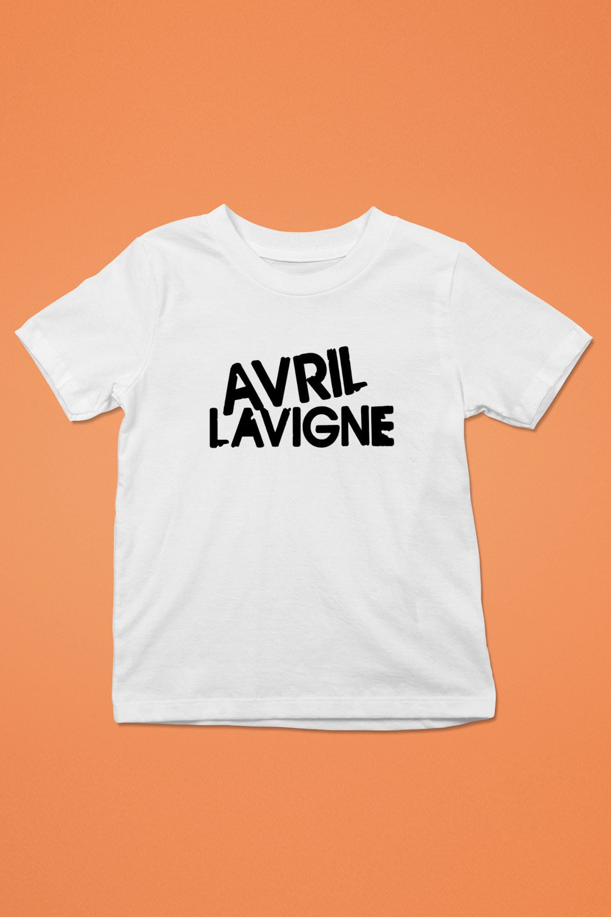 Avril Lavigne Baskılı Beyaz Unisex Çocuk Tişört