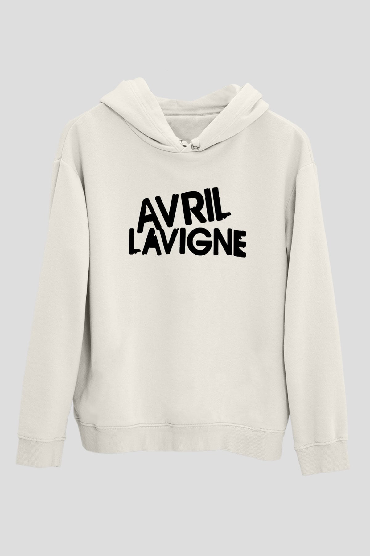 Avril Lavigne Beyaz Unisex Kapşonlu Sweatshirt