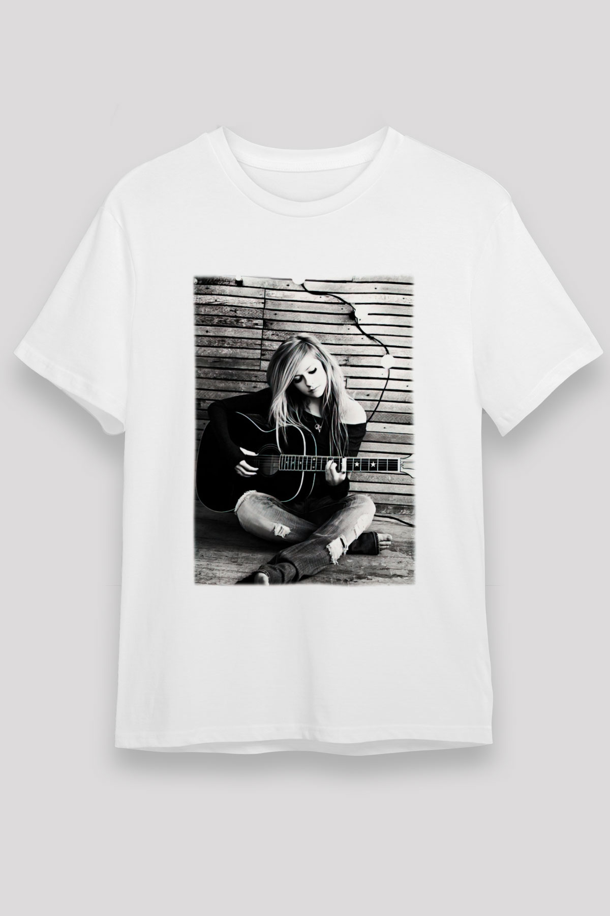 Avril Lavigne Beyaz Unisex Tişört T-Shirt - TişörtFabrikası