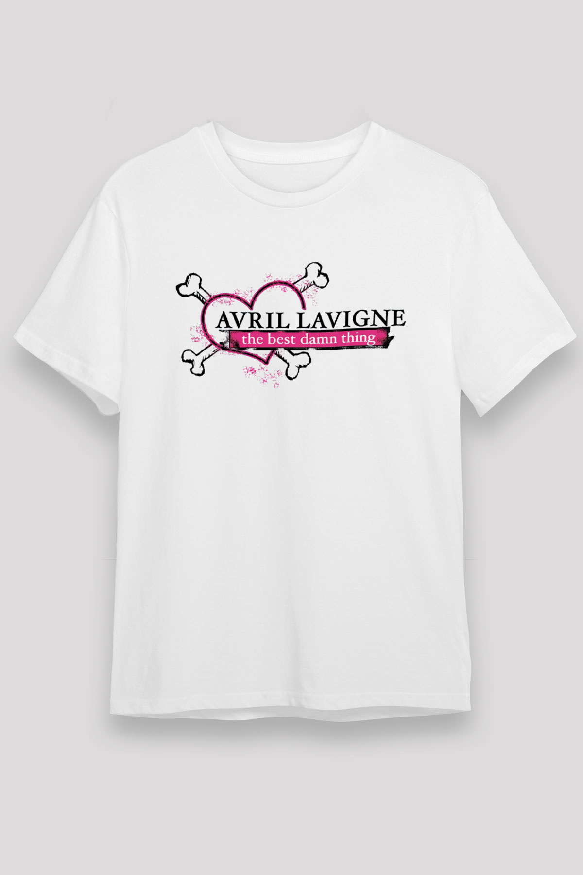 Avril Lavigne Beyaz Unisex Tişört T-Shirt - TişörtFabrikası