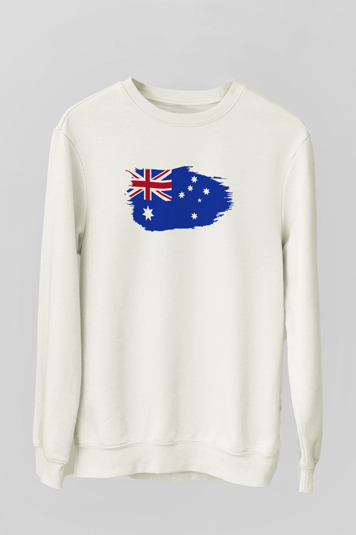 Avustralya Beyaz Unisex Sweatshirt
