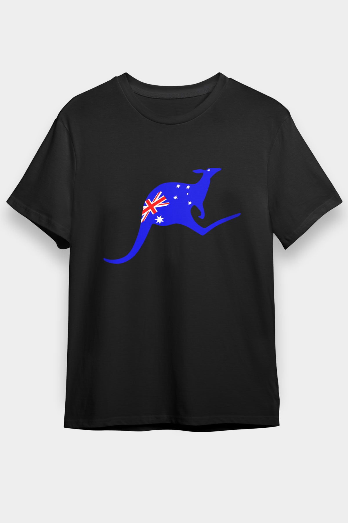 Avustralya Siyah Unisex Tişört T-Shirt - TişörtFabrikası