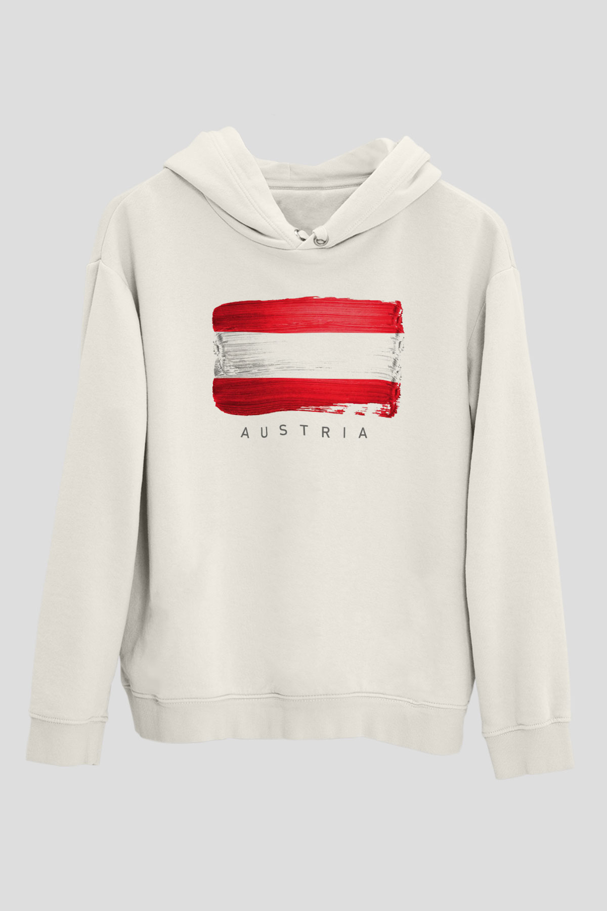 Avusturya Beyaz Unisex Hoodie