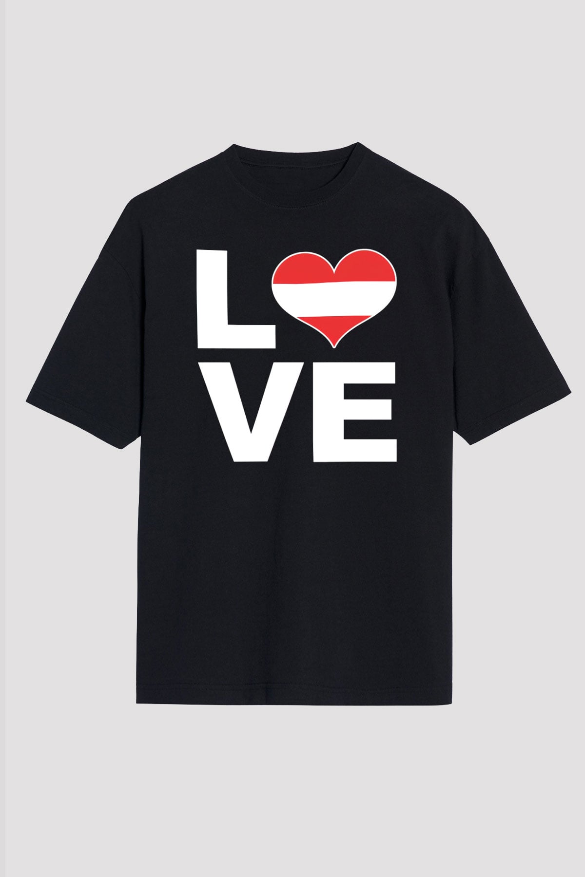Avusturya Siyah Unisex Tişört T-Shirt - TişörtFabrikası