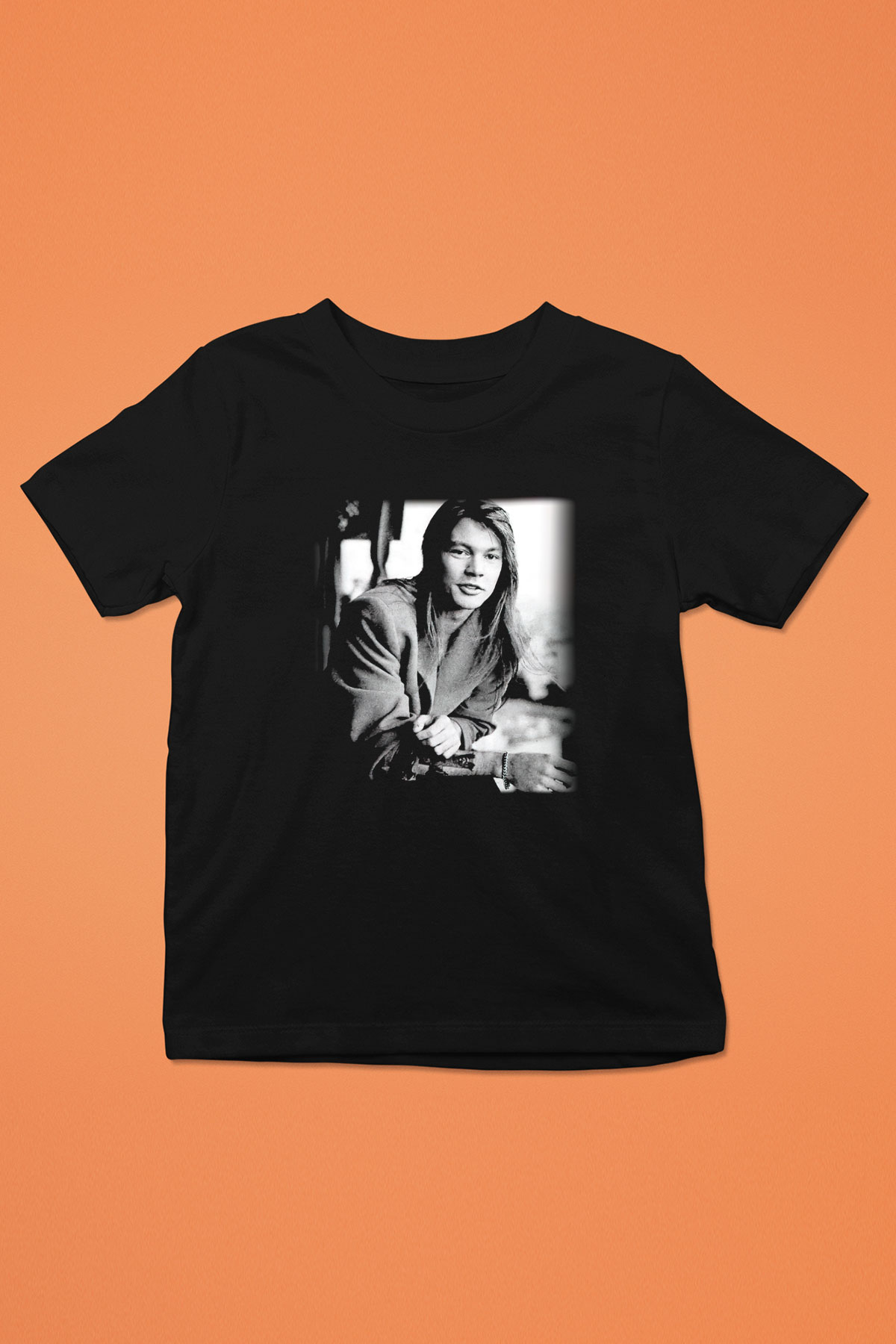 Axl Rose Baskılı Siyah Unisex Çocuk Tişört