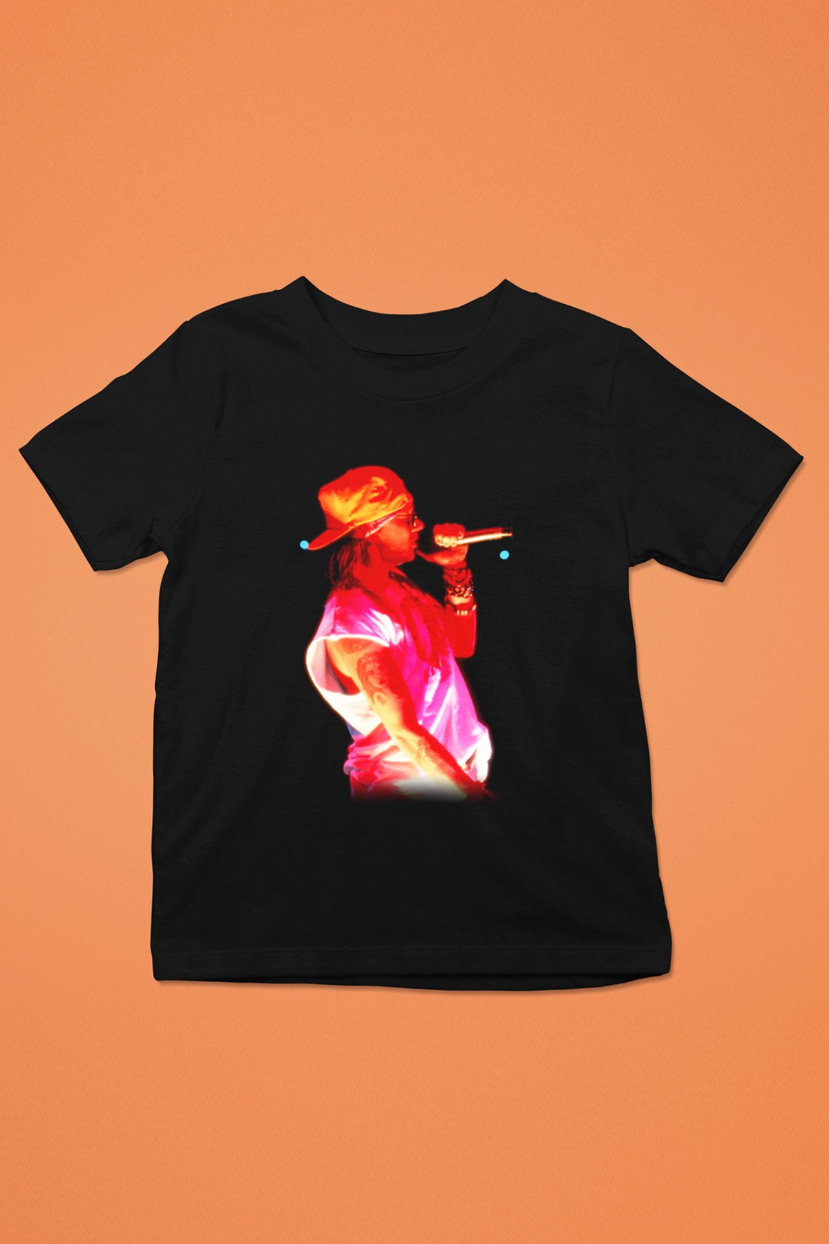 Axl Rose Baskılı Siyah Unisex Çocuk Tişört