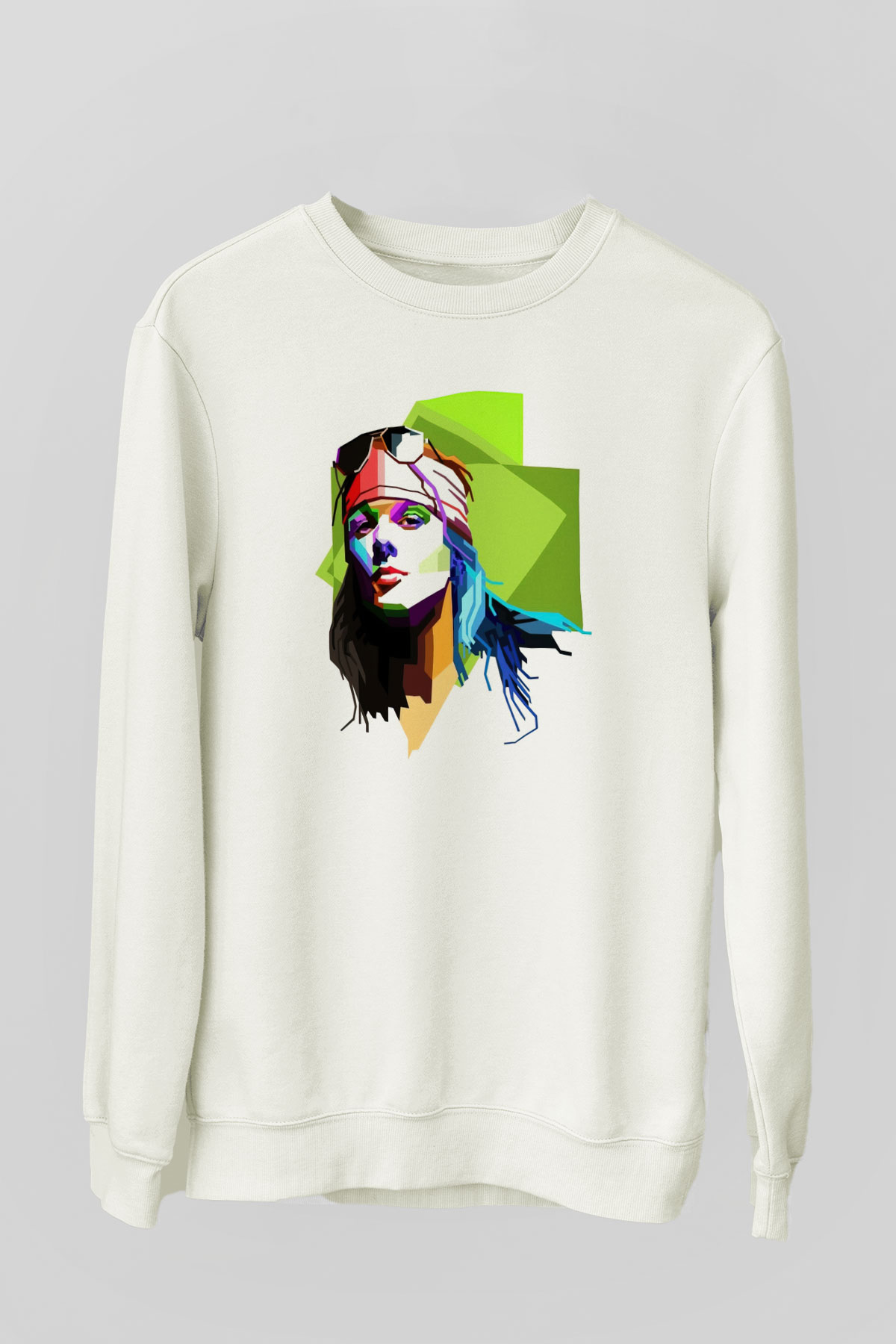 Axl Rose Beyaz Unisex Sweatshirt