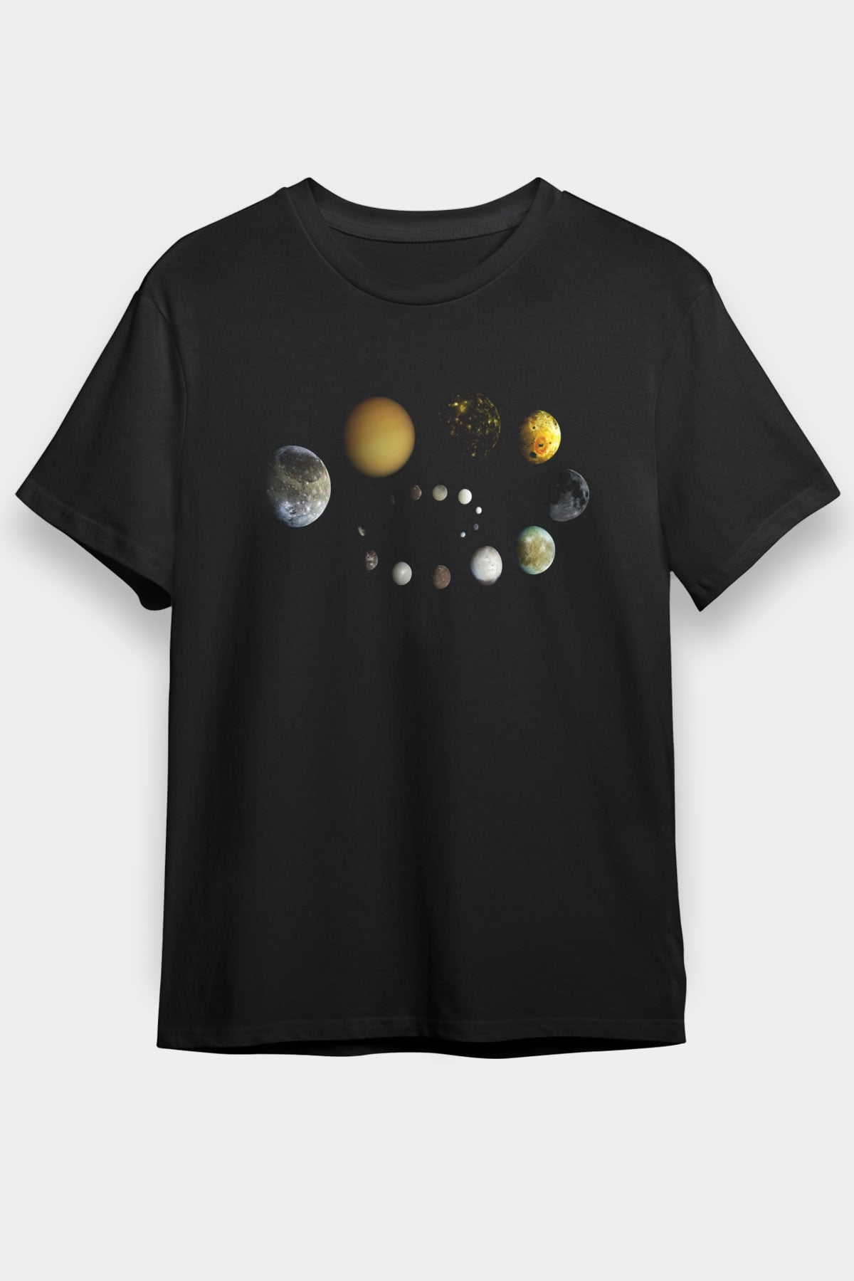 Ay Siyah Unisex Tişört T-Shirt - TişörtFabrikası