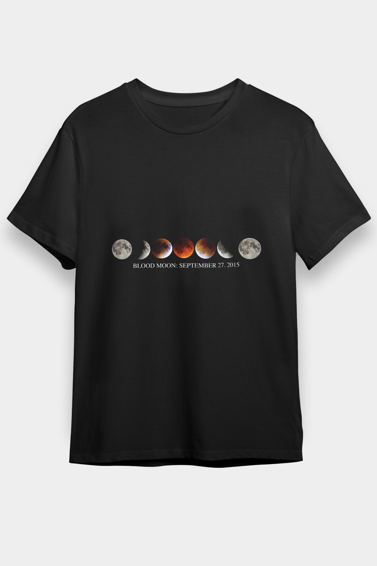 Ay Siyah Unisex Tişört T-Shirt - TişörtFabrikası