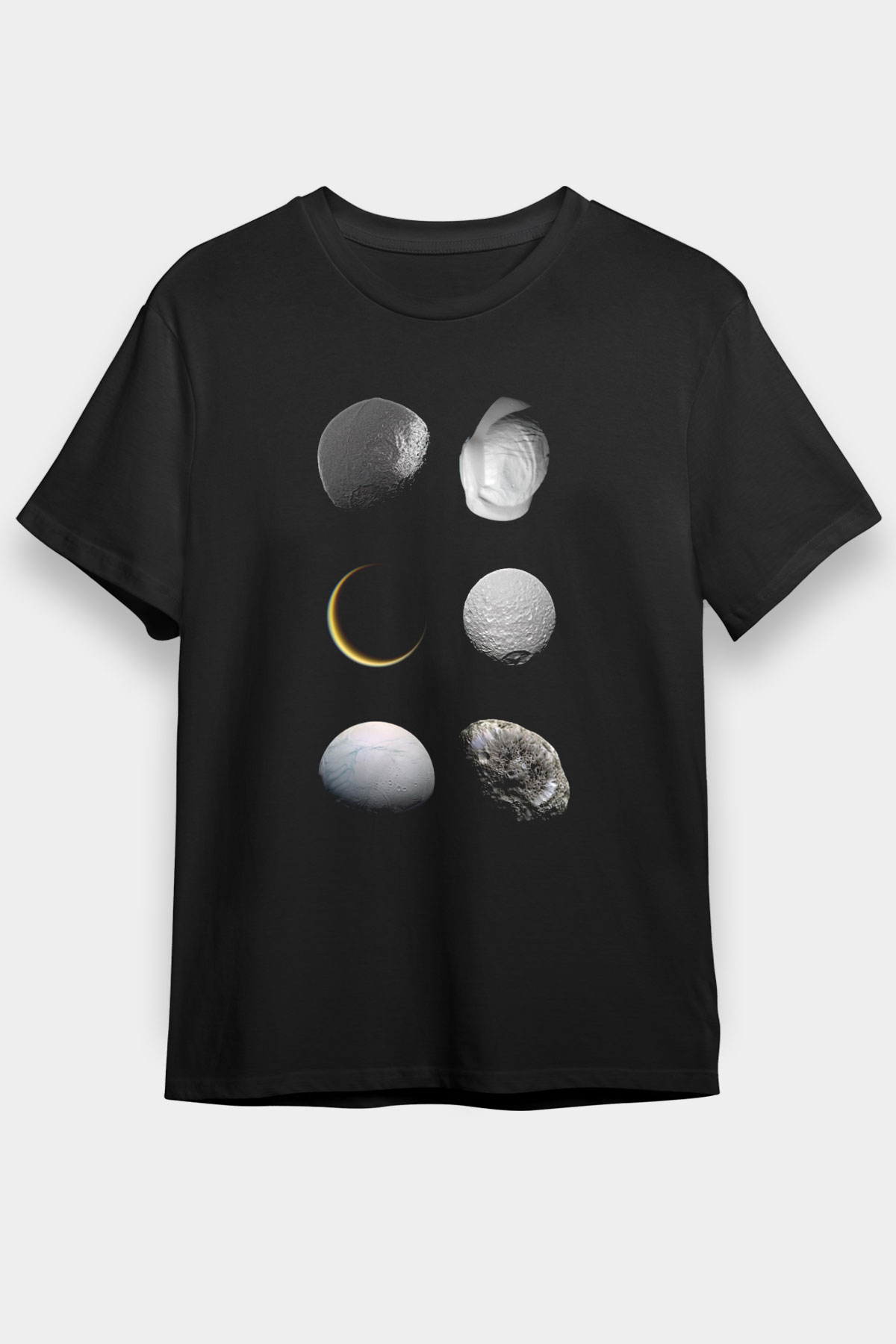 Ay Siyah Unisex Tişört T-Shirt - TişörtFabrikası