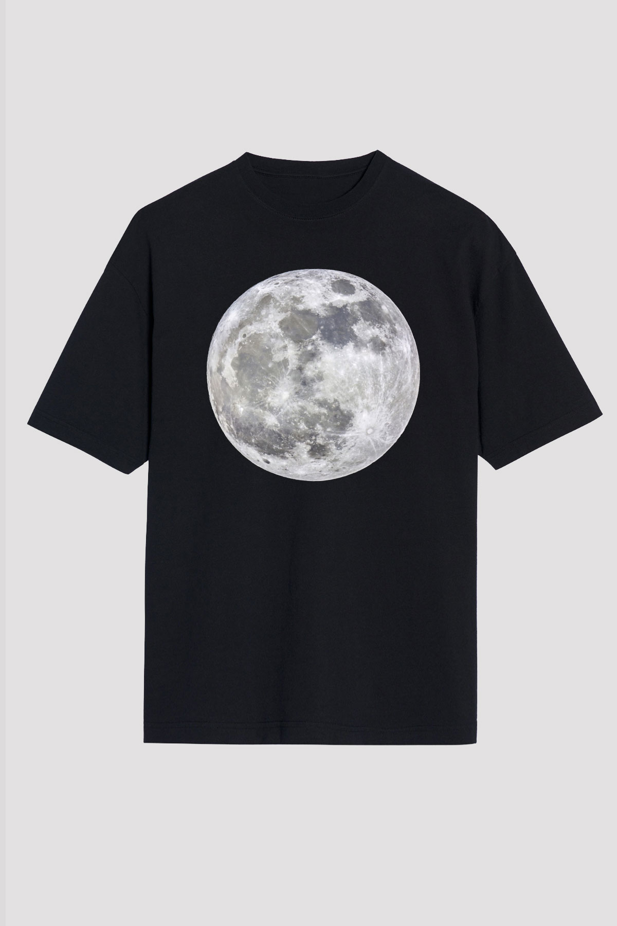 Ay Siyah Unisex Tişört T-Shirt - TişörtFabrikası