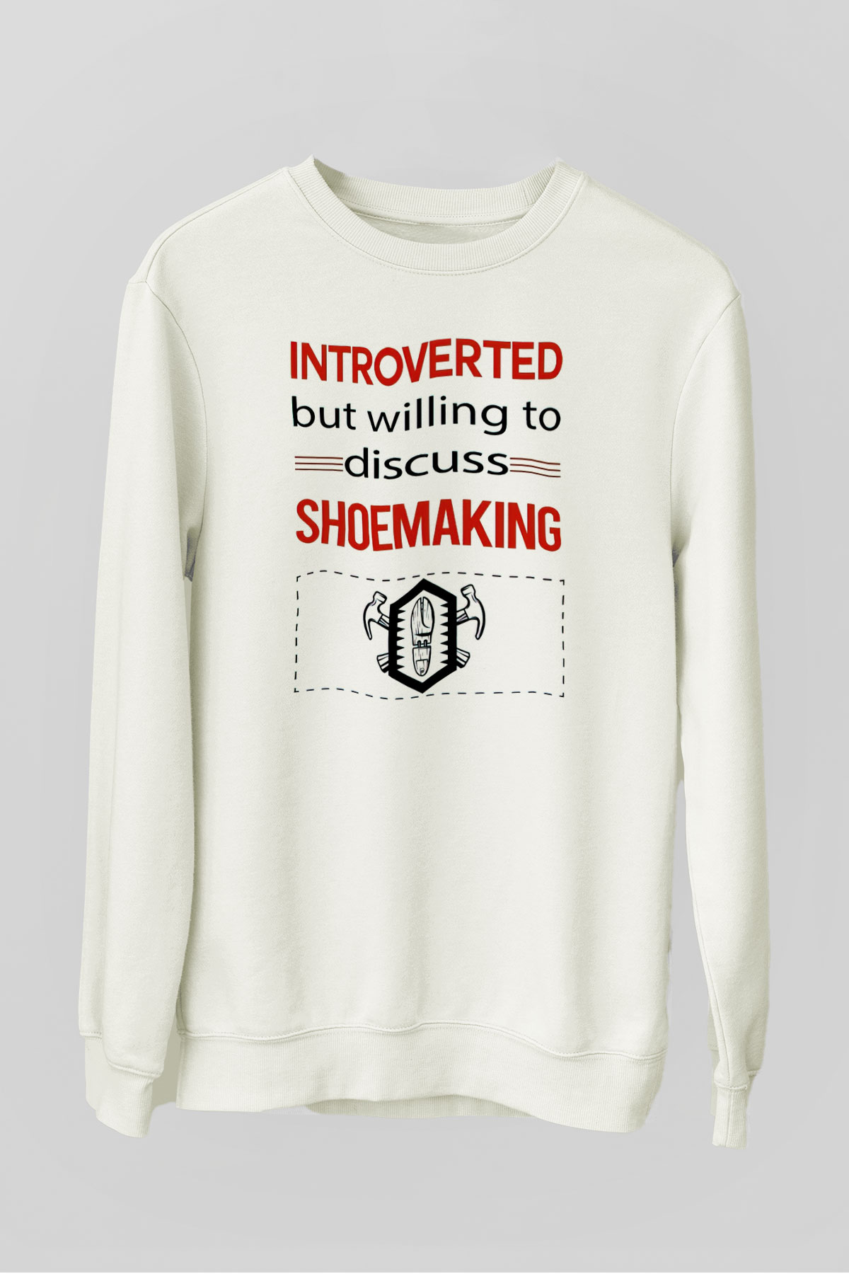 Ayakkabıcı Beyaz Unisex Sweatshirt
