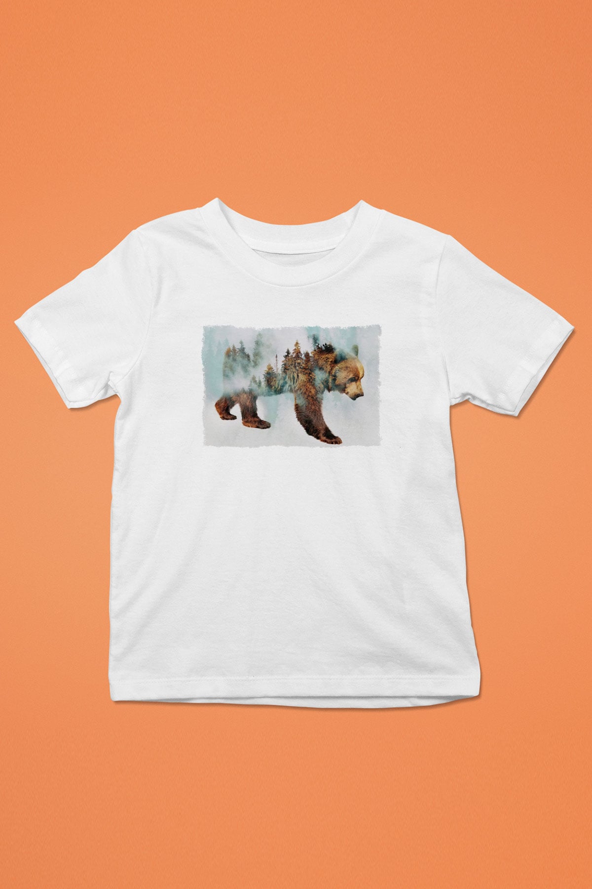 Ayı Beyaz Unisex Çocuk Tişört
