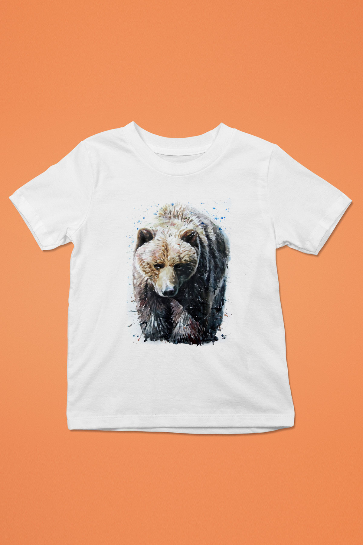 Ayı Beyaz Unisex Çocuk Tişört