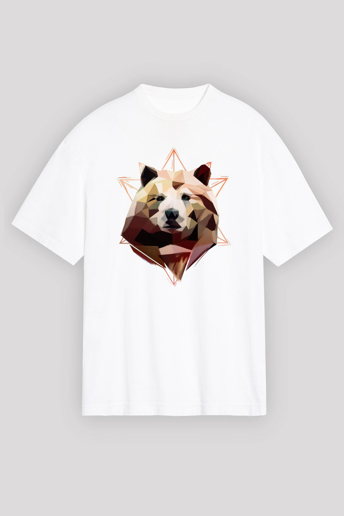 Ayı Beyaz Unisex Tişört T-Shirt - TişörtFabrikası