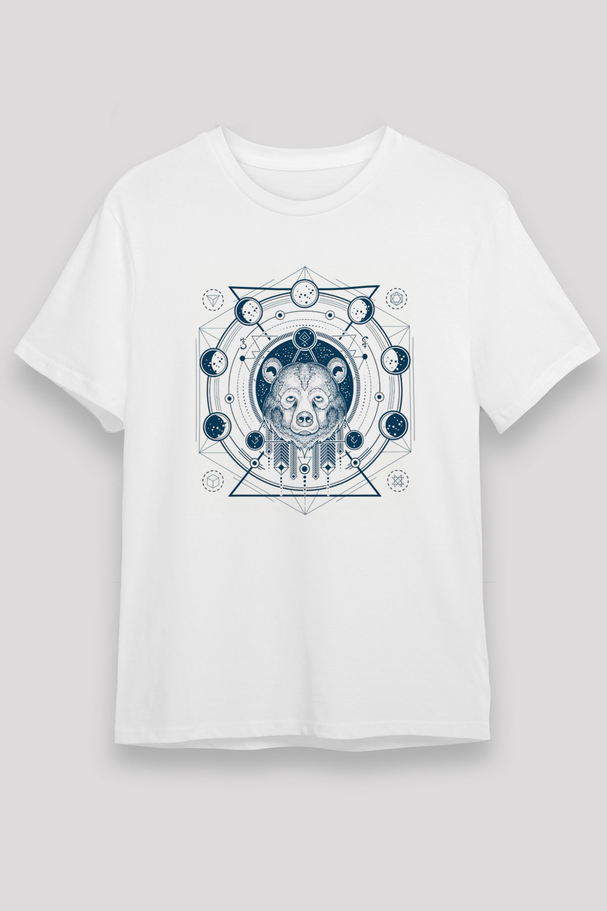 Ayı Beyaz Unisex Tişört T-Shirt - TişörtFabrikası