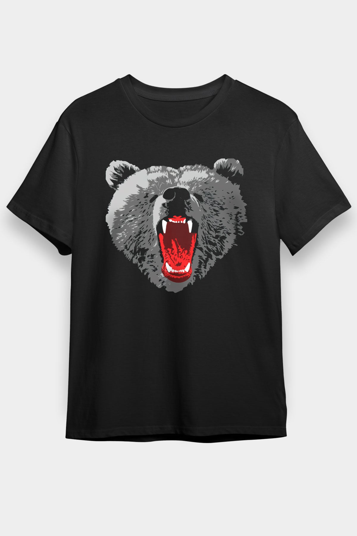 Ayı Beyaz Unisex Tişört T-Shirt - TişörtFabrikası
