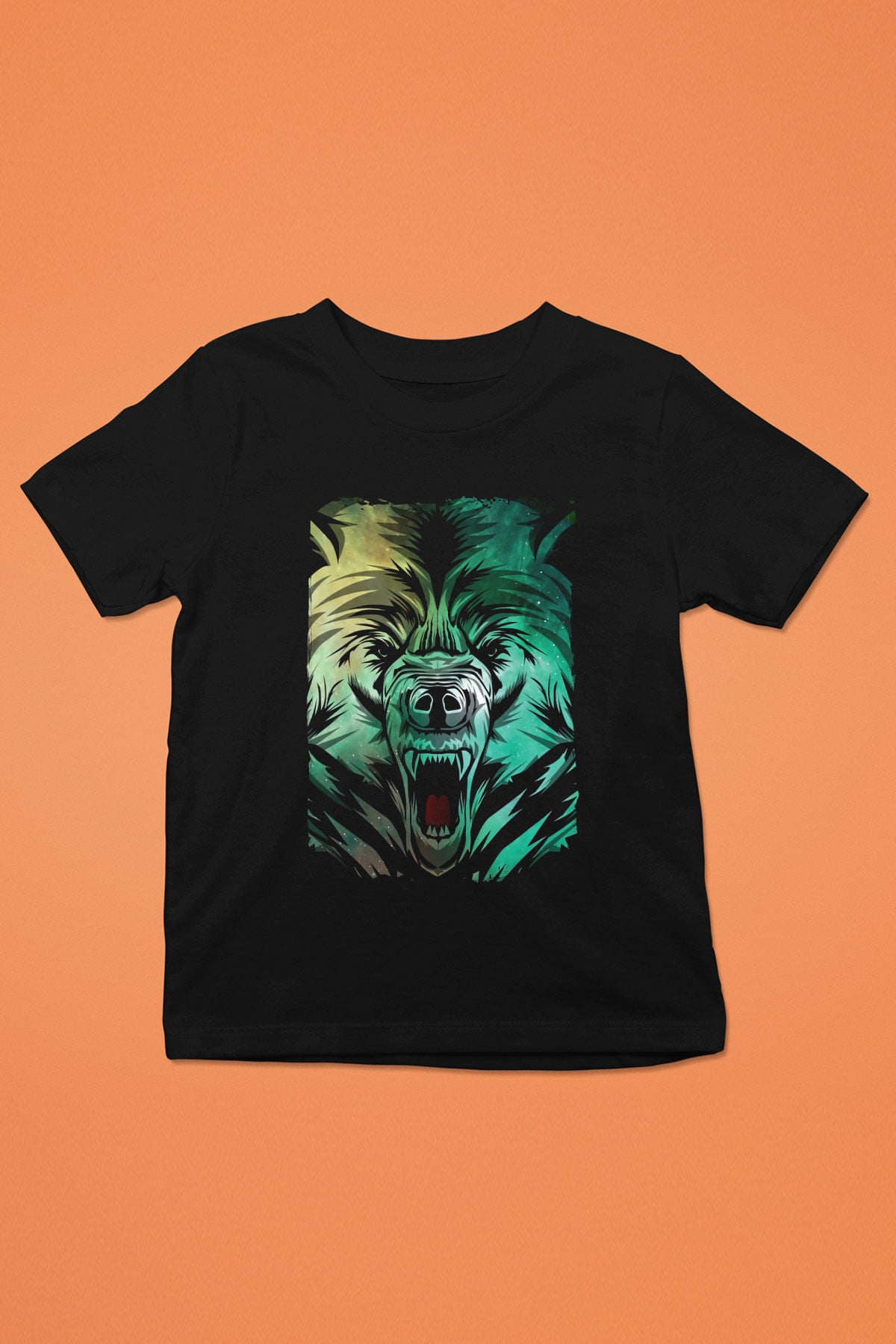 Ayı Siyah Unisex Çocuk Tişört