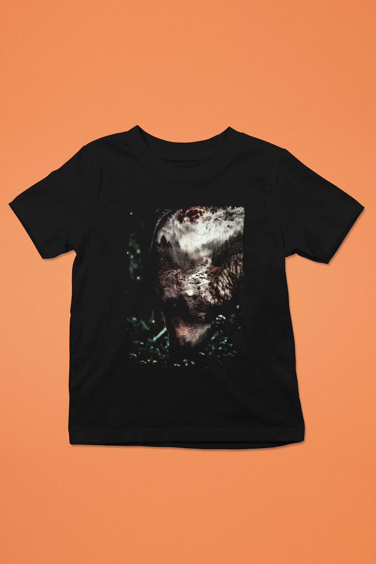 Ayı Siyah Unisex Çocuk Tişört