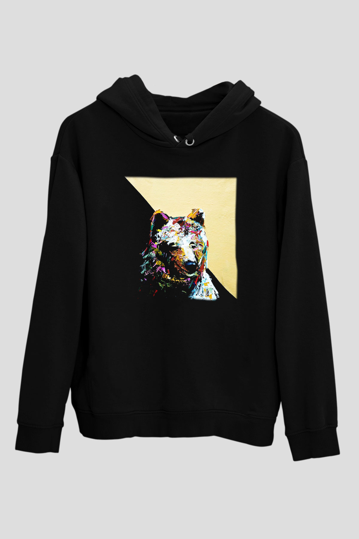Ayı Siyah Unisex Hoodie