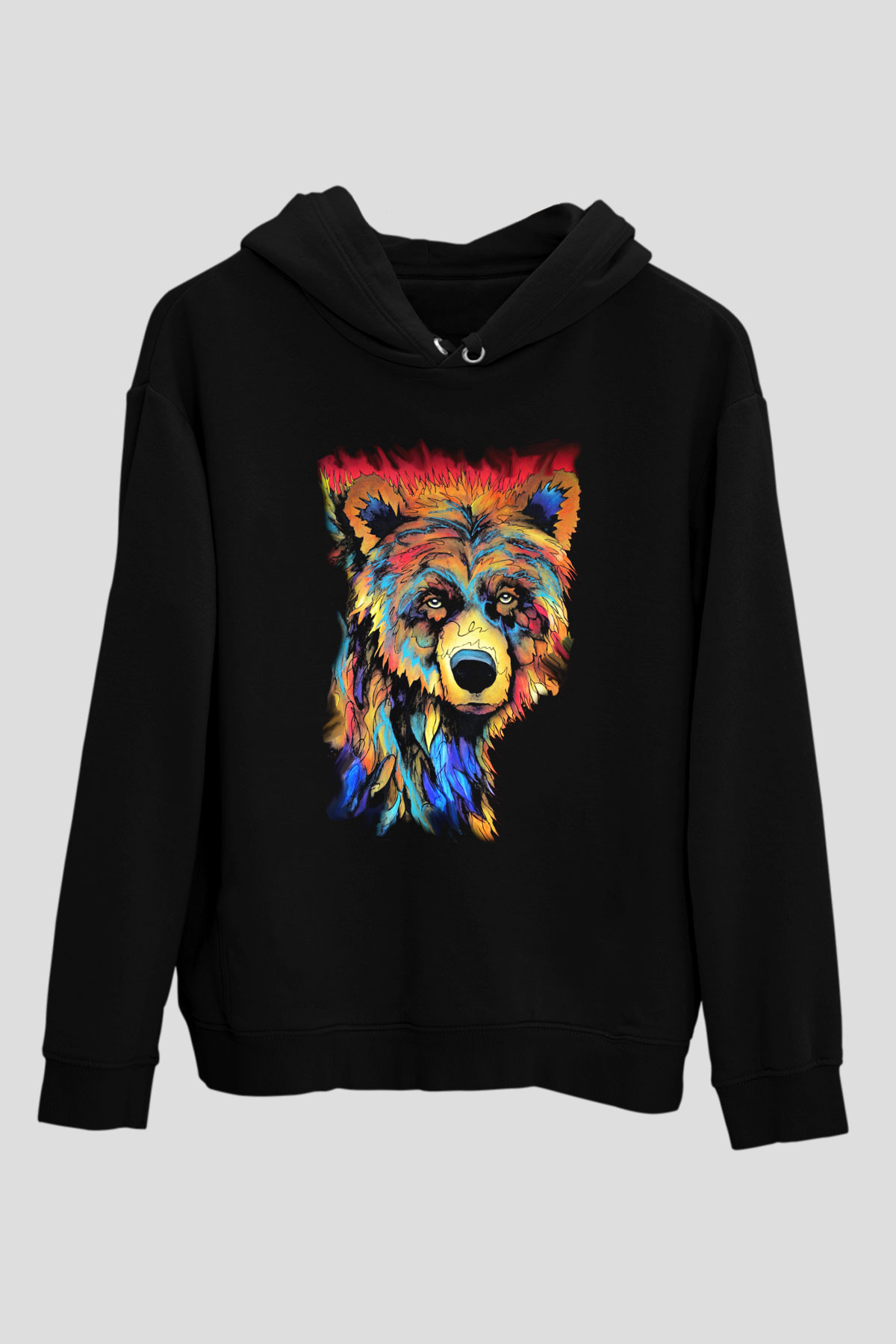 Ayı Siyah Unisex Hoodie