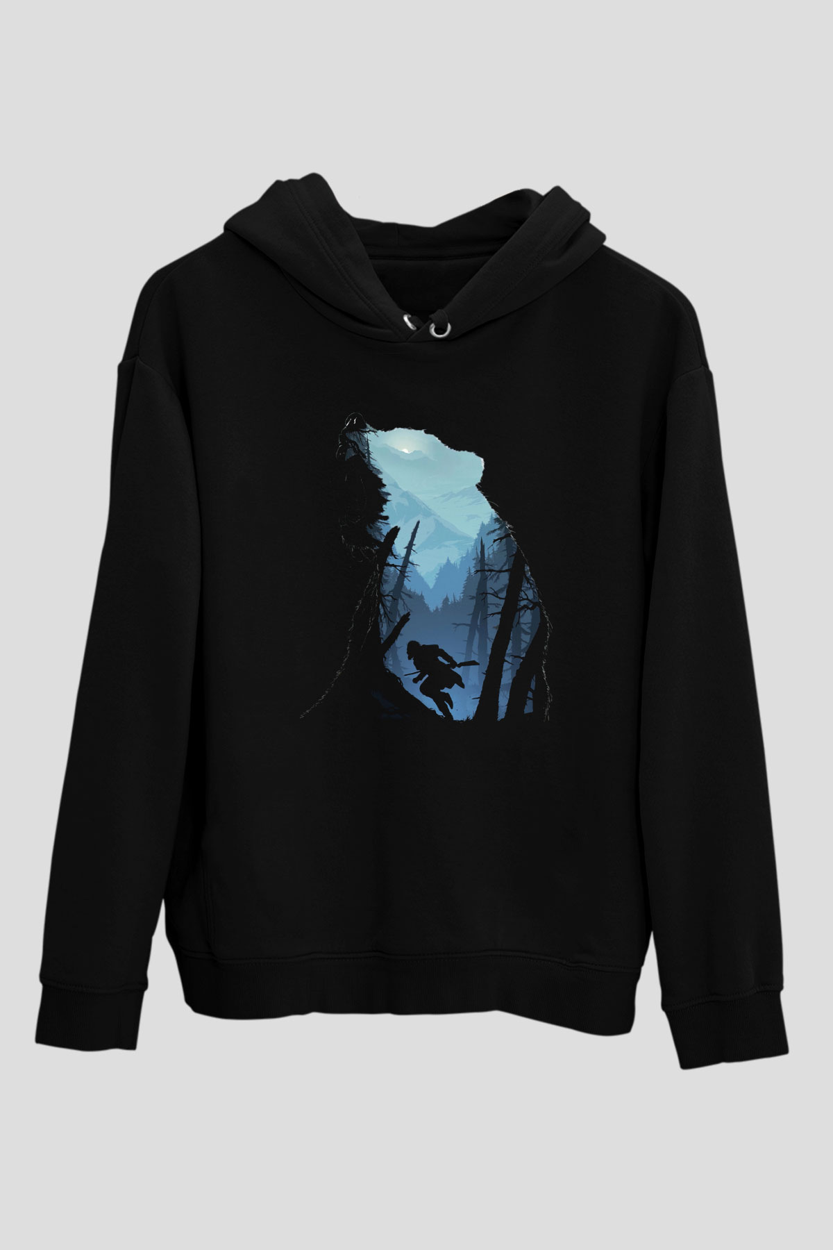 Ayı Siyah Unisex Hoodie