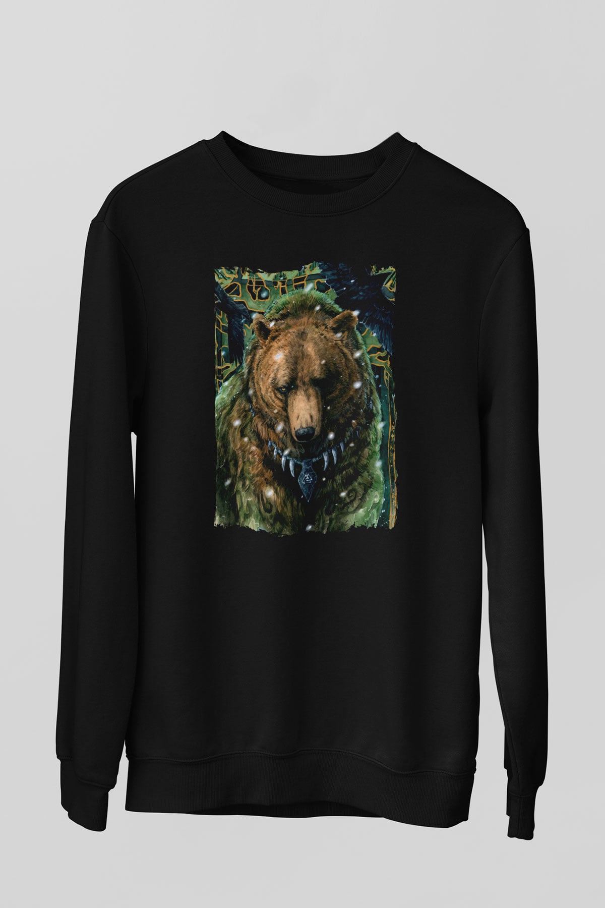 Ayı Siyah Unisex Sweatshirt