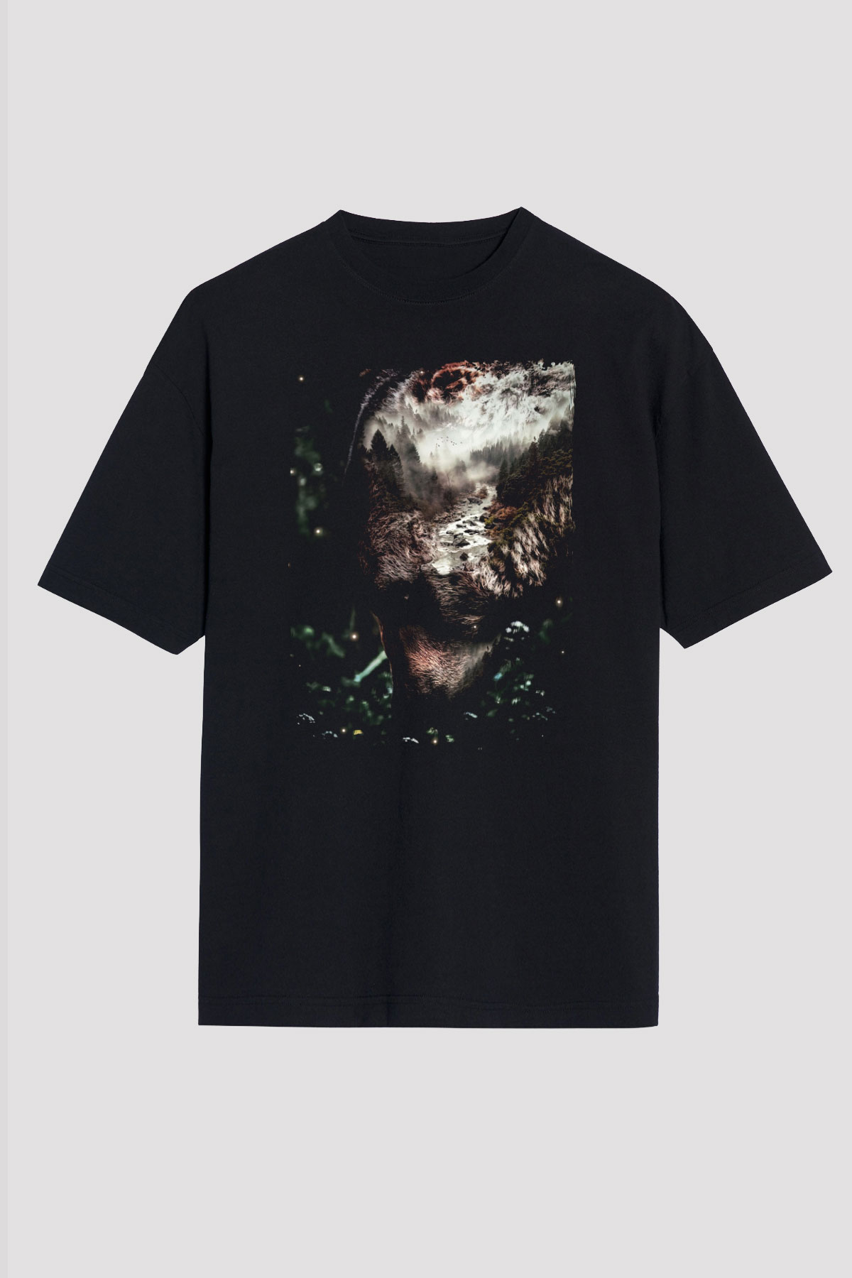 Ayı Siyah Unisex Tişört T-Shirt - TişörtFabrikası