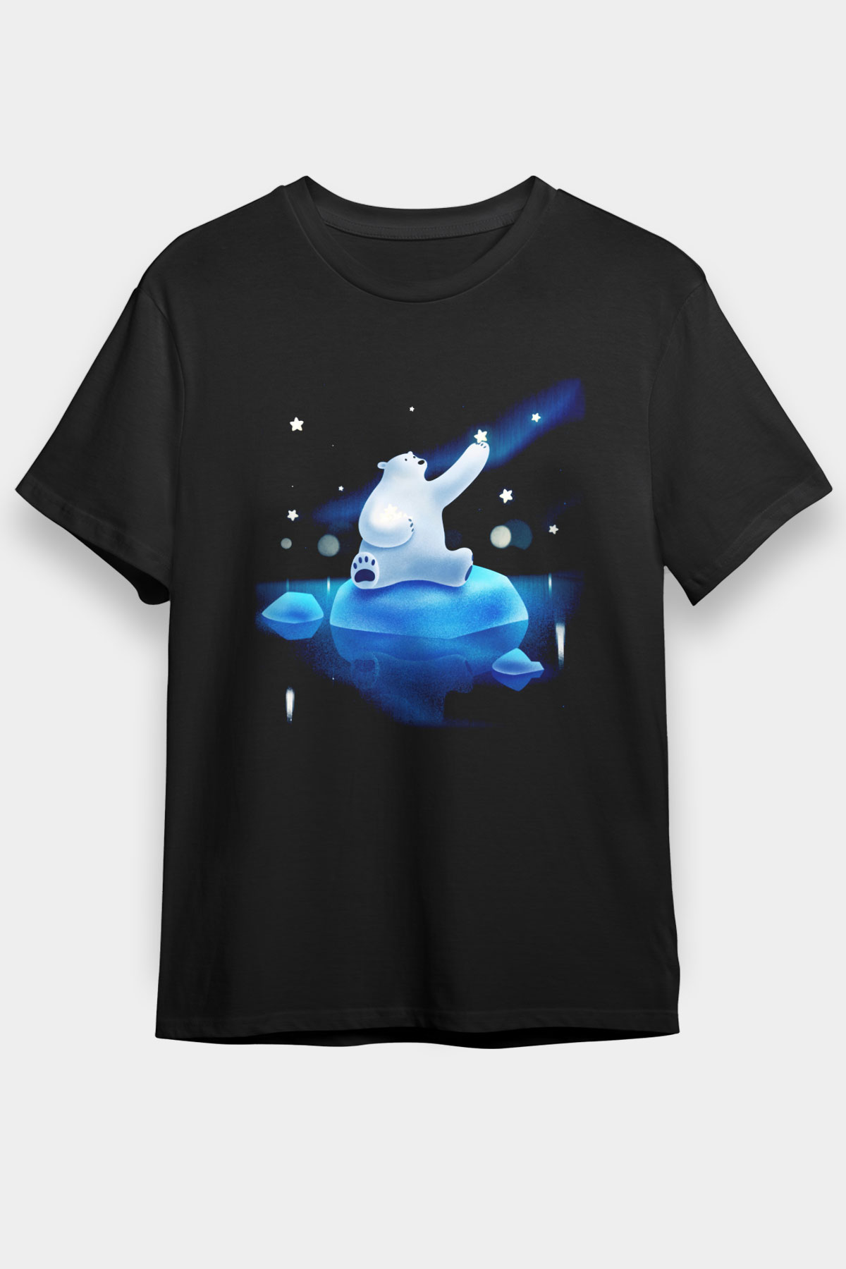 Ayı Siyah Unisex Tişört T-Shirt - TişörtFabrikası