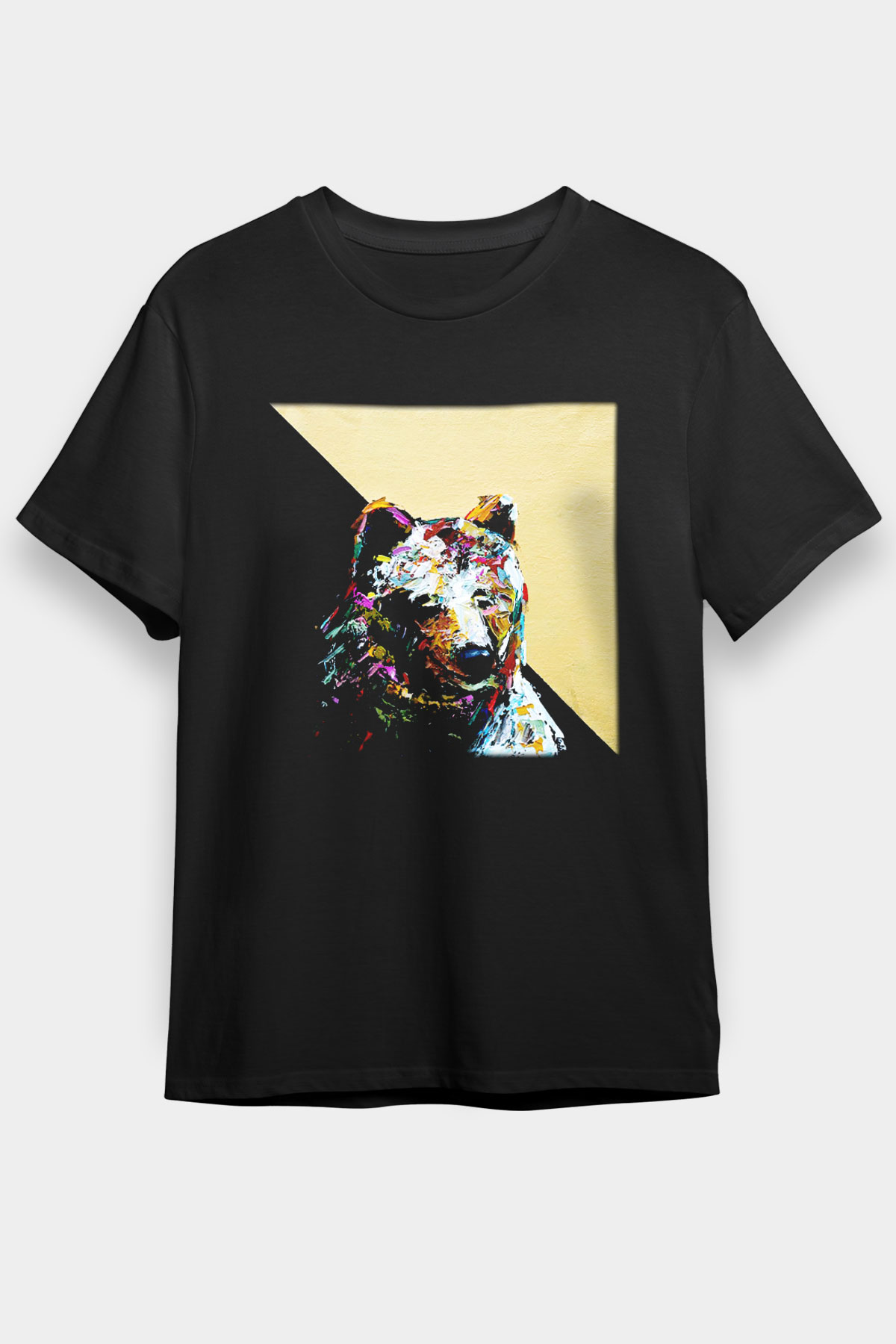 Ayı Siyah Unisex Tişört T-Shirt - TişörtFabrikası