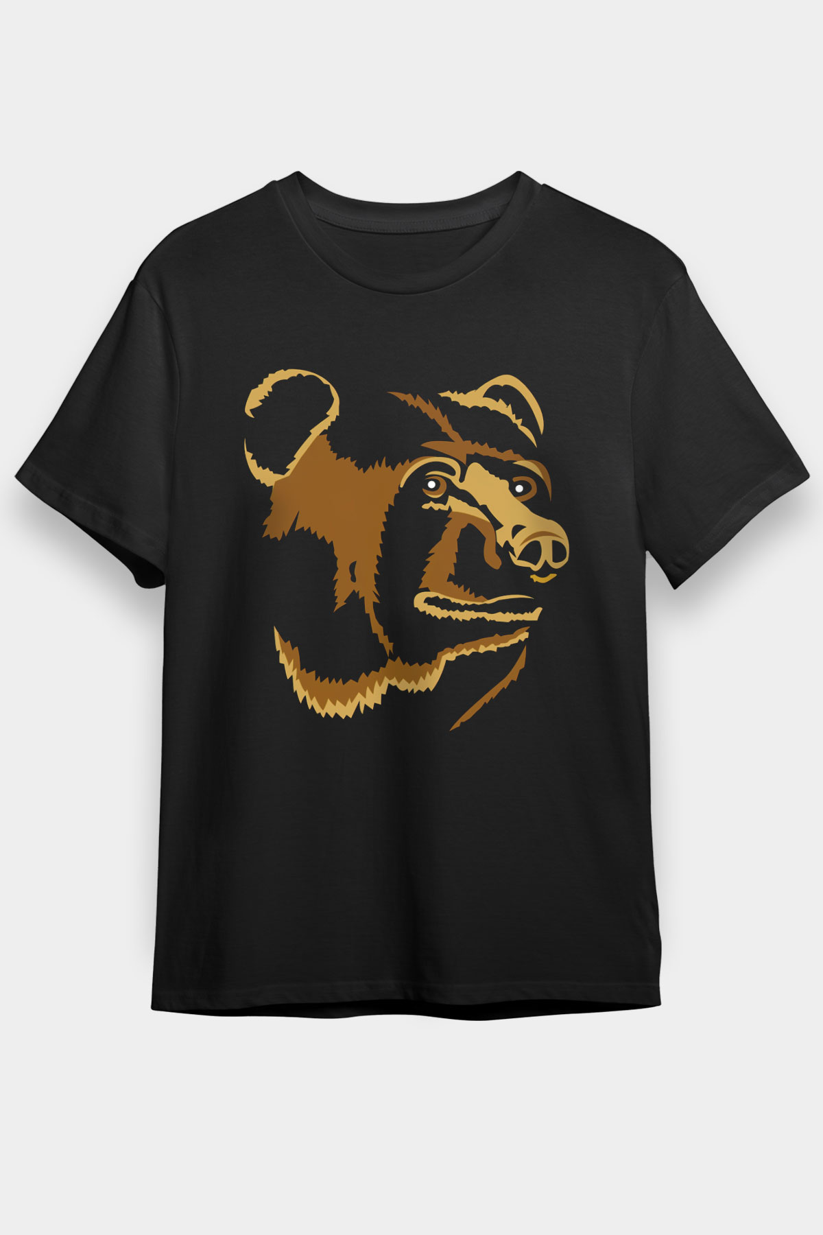 Ayı Siyah Unisex Tişört T-Shirt - TişörtFabrikası