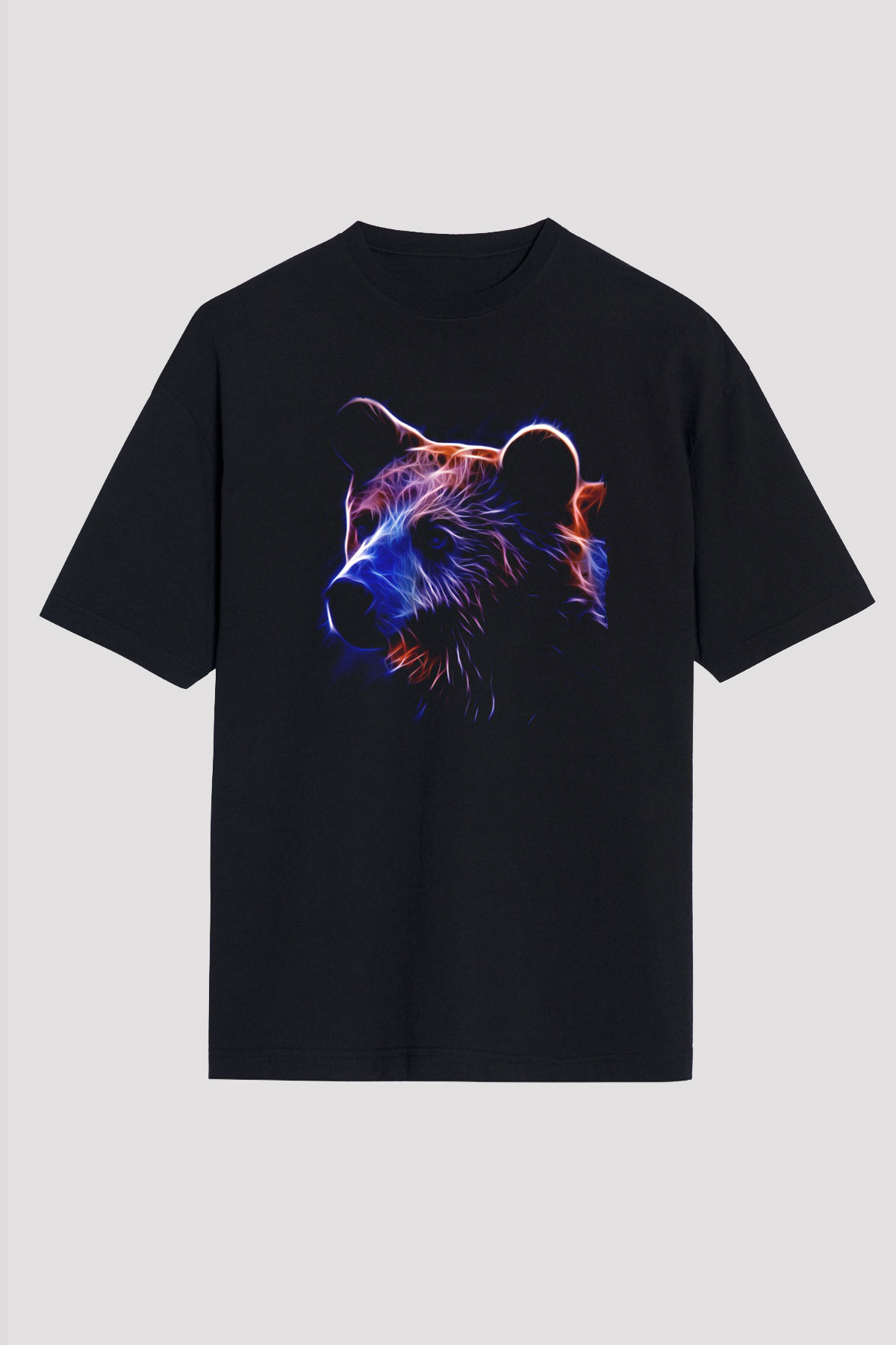 Ayı Siyah Unisex Tişört T-Shirt - TişörtFabrikası
