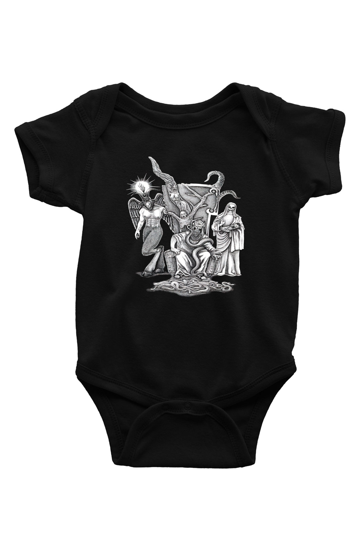 Azarath Baskılı Unisex Siyah Bebek Body - Zıbın