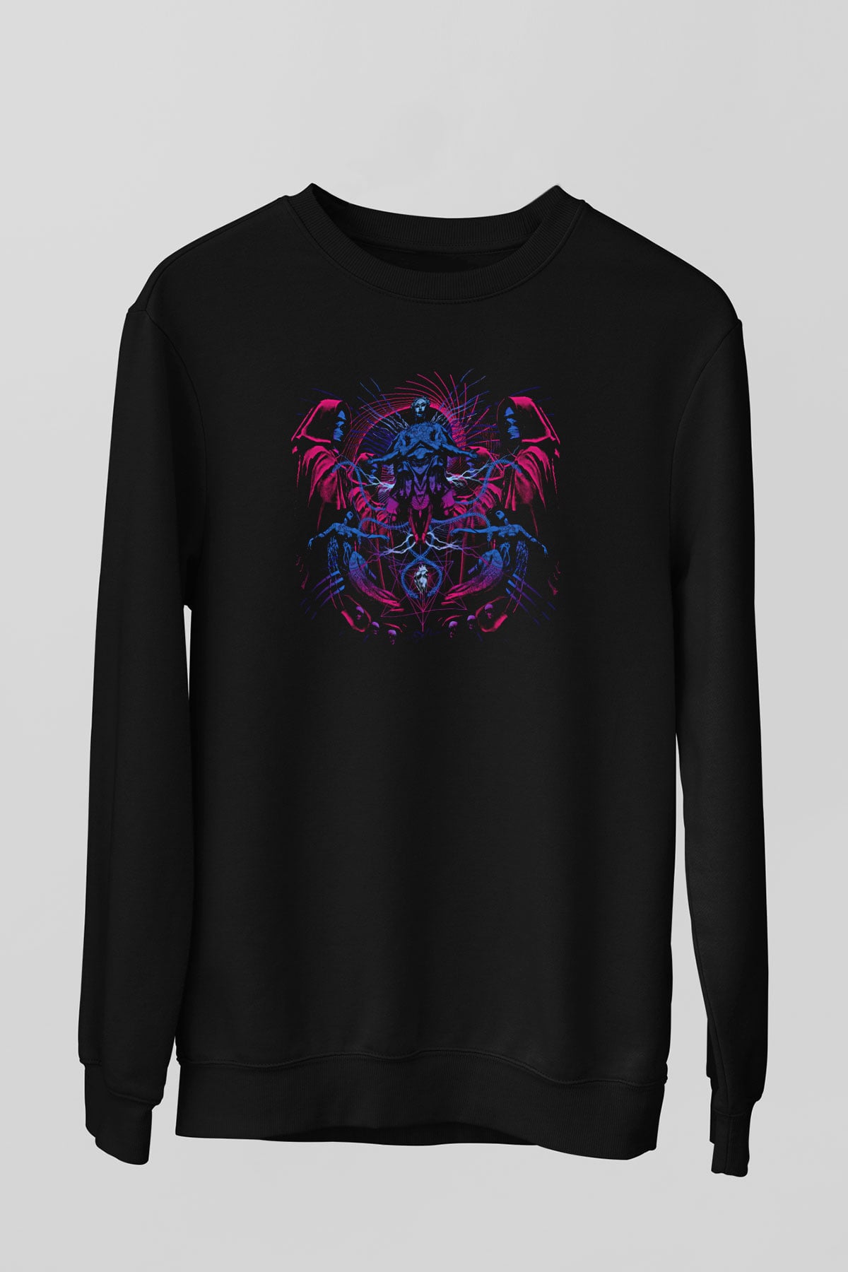 Azarath Baskılı Unisex Siyah Sweatshirt